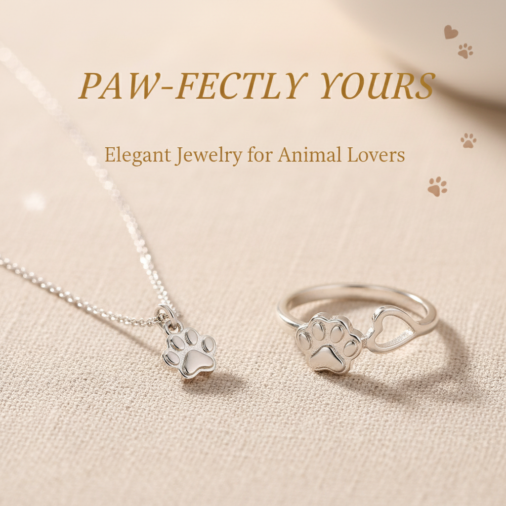 Visa din kärlek till husdjur med söta tasssmycken - Ring Tass & Halsband Tass