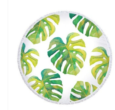 Strandhandduk rund Palm Leaf