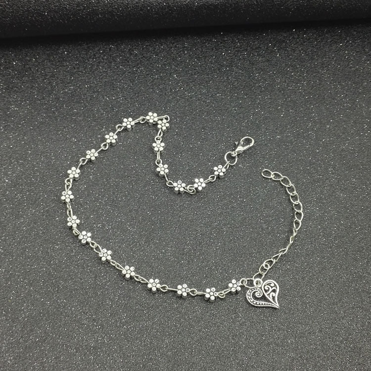 Fotlänk Tibetan Silver Hollow Plum Blossom