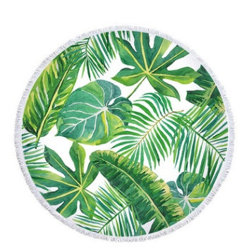 Strandhandduk rund Palm Leaf