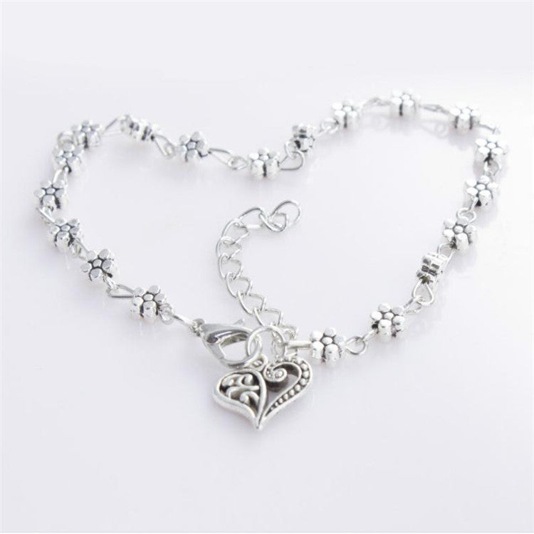Fotlänk Tibetan Silver Hollow Plum Blossom