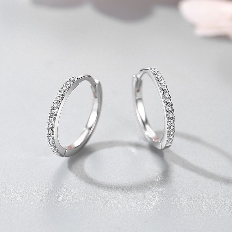 Silverörhängen Micro Rhinestone Earrings