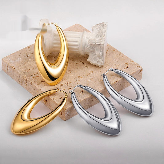 Örhängen Long Oval Glossy