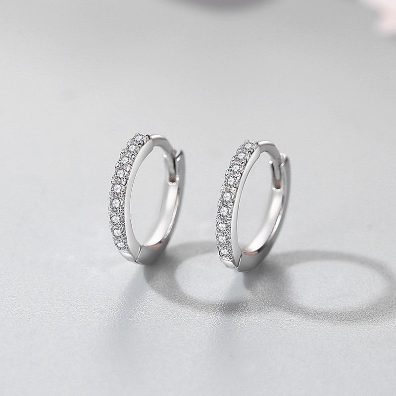Silverörhängen Micro Rhinestone Earrings
