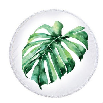 Strandhandduk rund Palm Leaf