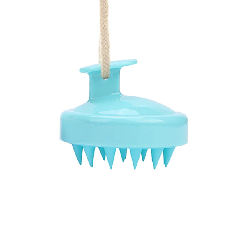 Mjuk sillikonborste för hårbottenmassage