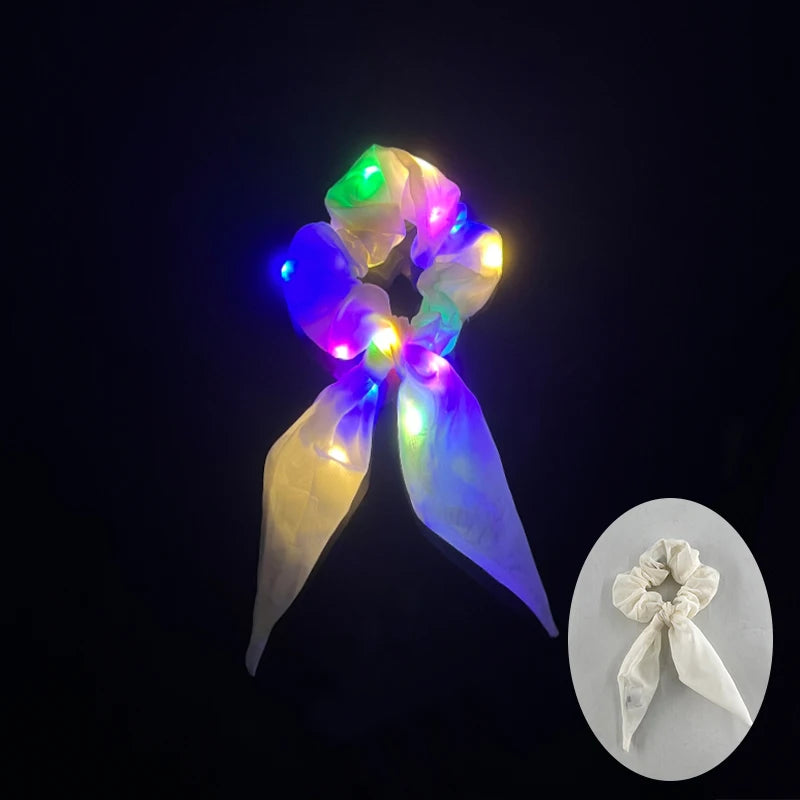 Scrunchie rosett med led som lyser