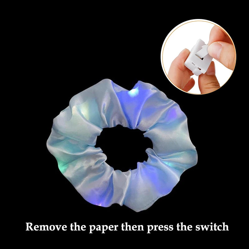 Scrunchie med led som lyser