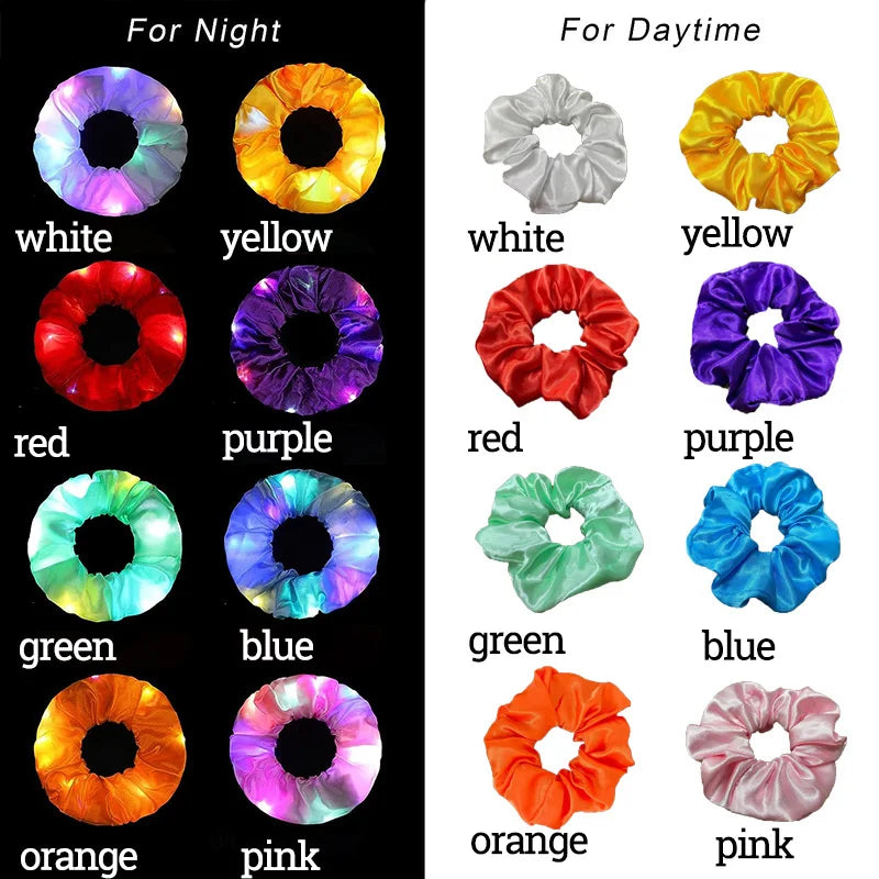 Scrunchie med led som lyser