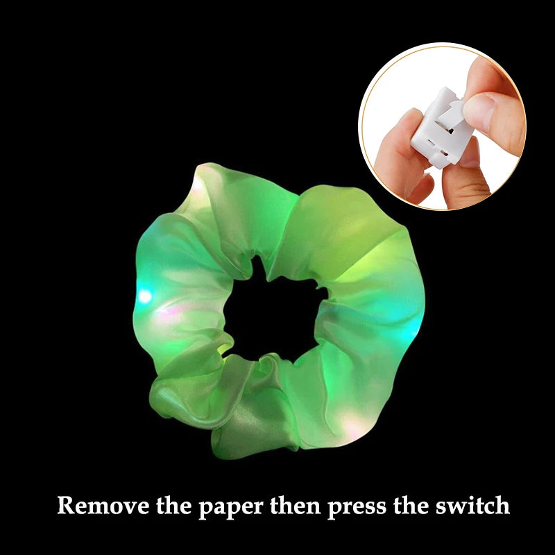 Scrunchie med led som lyser