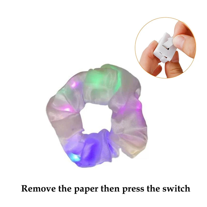 Scrunchie med led som lyser