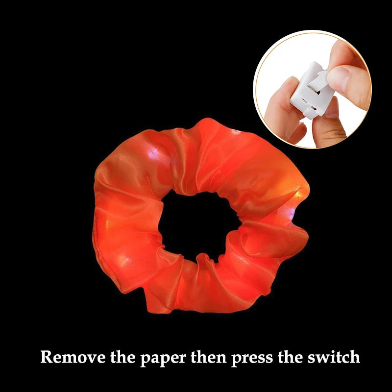 Scrunchie med led som lyser