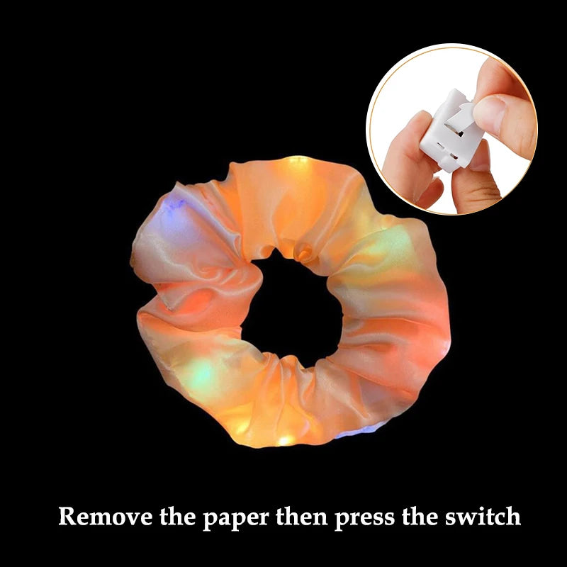 Scrunchie med led som lyser