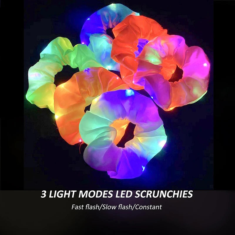 Scrunchie med led som lyser