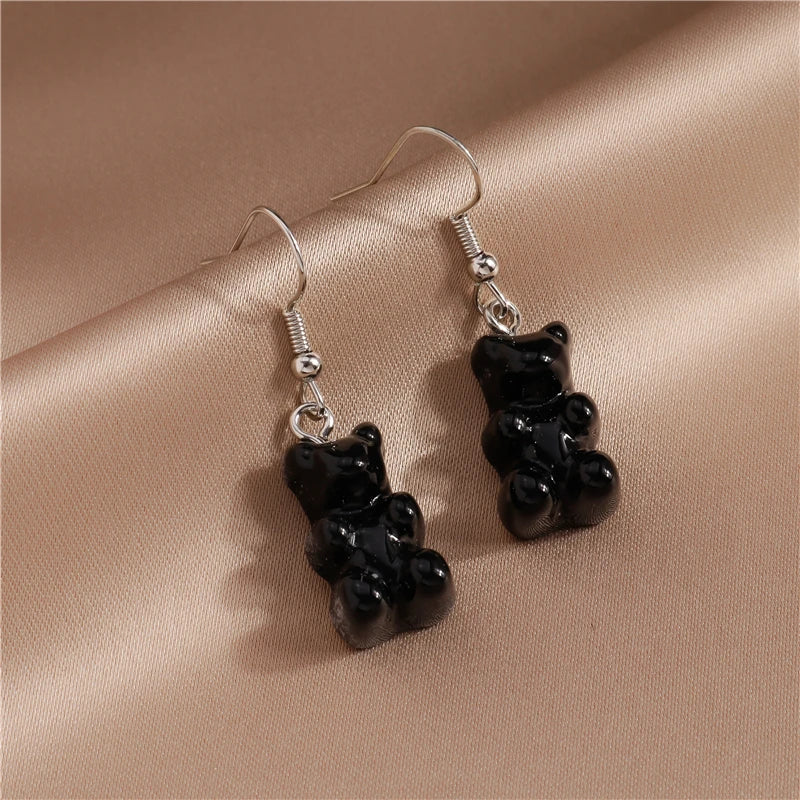 Söta Gummy Bear Örhängen - Färgglada Godisörhängen för Kvinnor