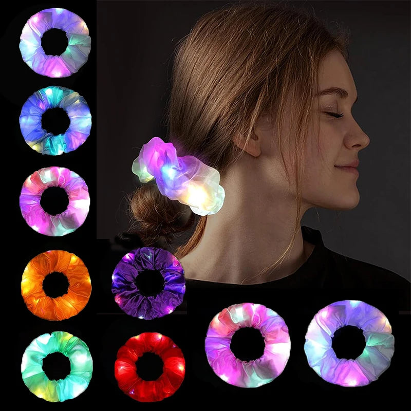 Scrunchie med led som lyser