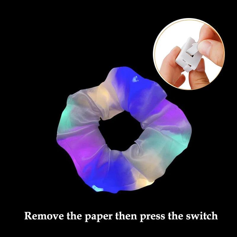 Scrunchie med led som lyser