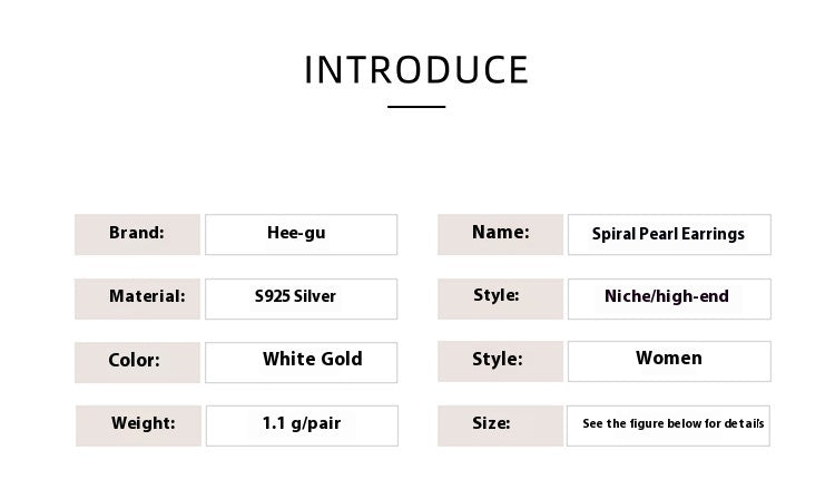 Silverörhängen Spiral Pearl