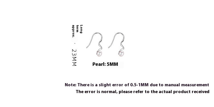 Silverörhängen Spiral Pearl