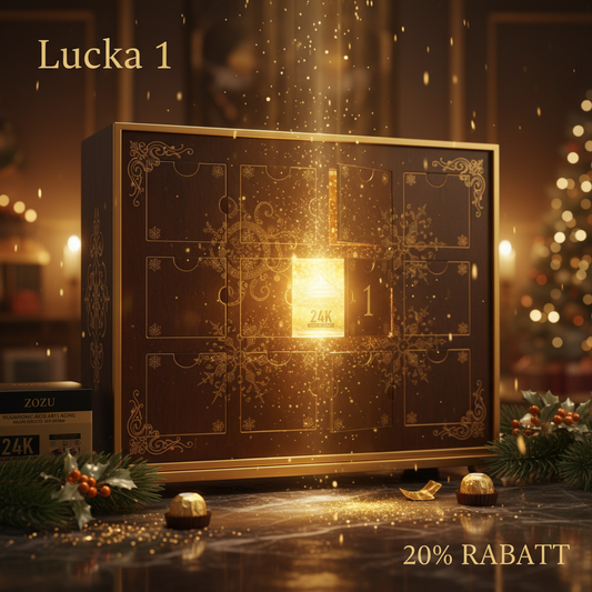 🎄 Lucka 1: 24K Guld Hyaluronsyra Ögonkräm – 20% Rabatt Endast Idag!