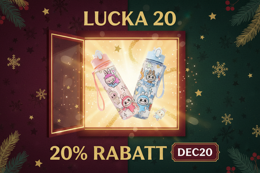 Lucka 20: Labubu Vattenflaska 700ml - Supersöt Design med 20% Rabatt! 🎁