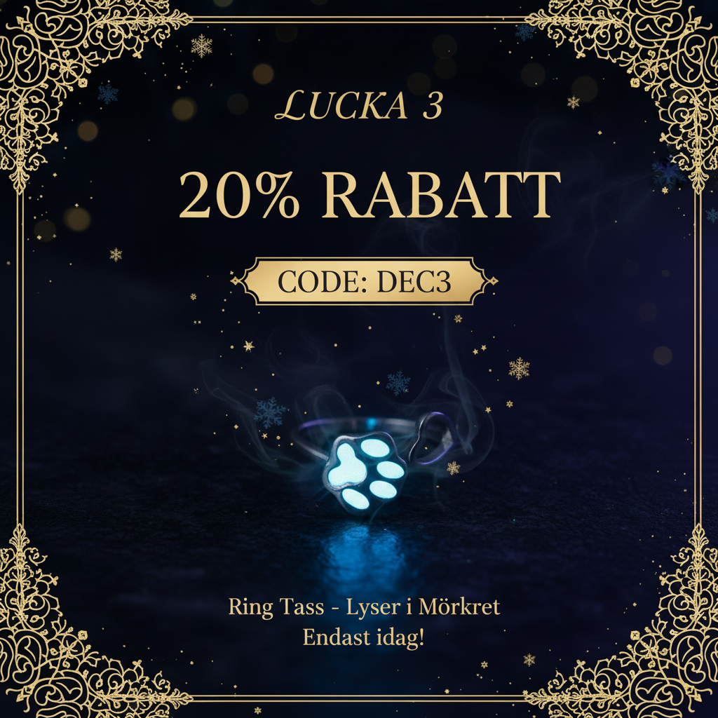 Lucka 3: 20% Rabatt på Ring Tass - Lyser i Mörkret! ✨
