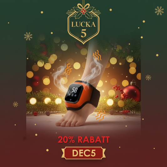 Lucka 5: 20% Rabatt på Bärbar Fotmassage med Värme! 🎄