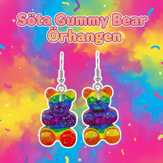 Söta Gummy Bear Örhängen - Den Perfekta Accessoaren för Lekfull Stil