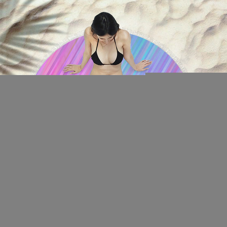 Rund strandhandduk