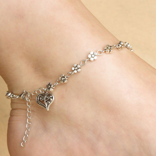 Fotlänk Tibetan Silver Hollow Plum Blossom