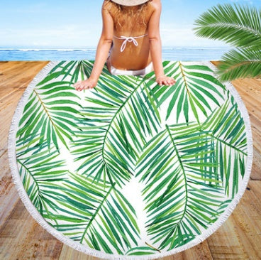 Strandhandduk rund Palm Leaf