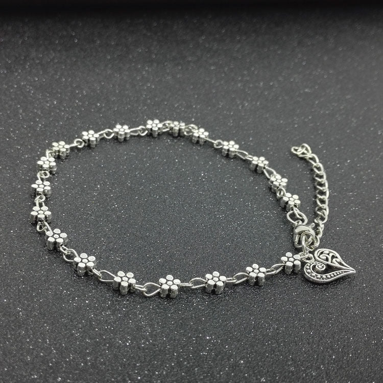 Fotlänk Tibetan Silver Hollow Plum Blossom