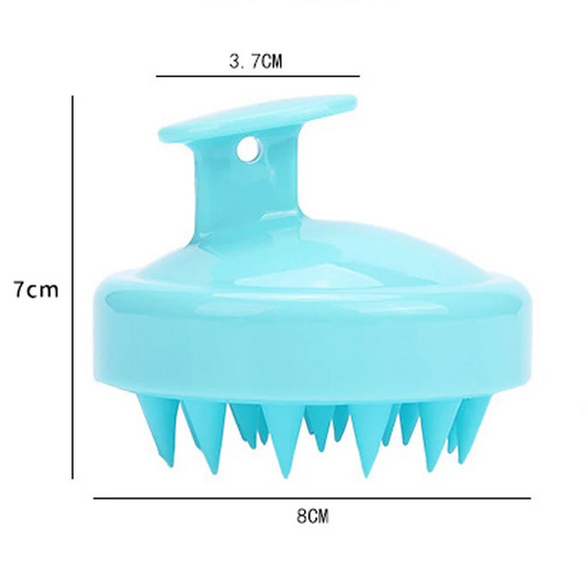 Mjuk sillikonborste för hårbottenmassage