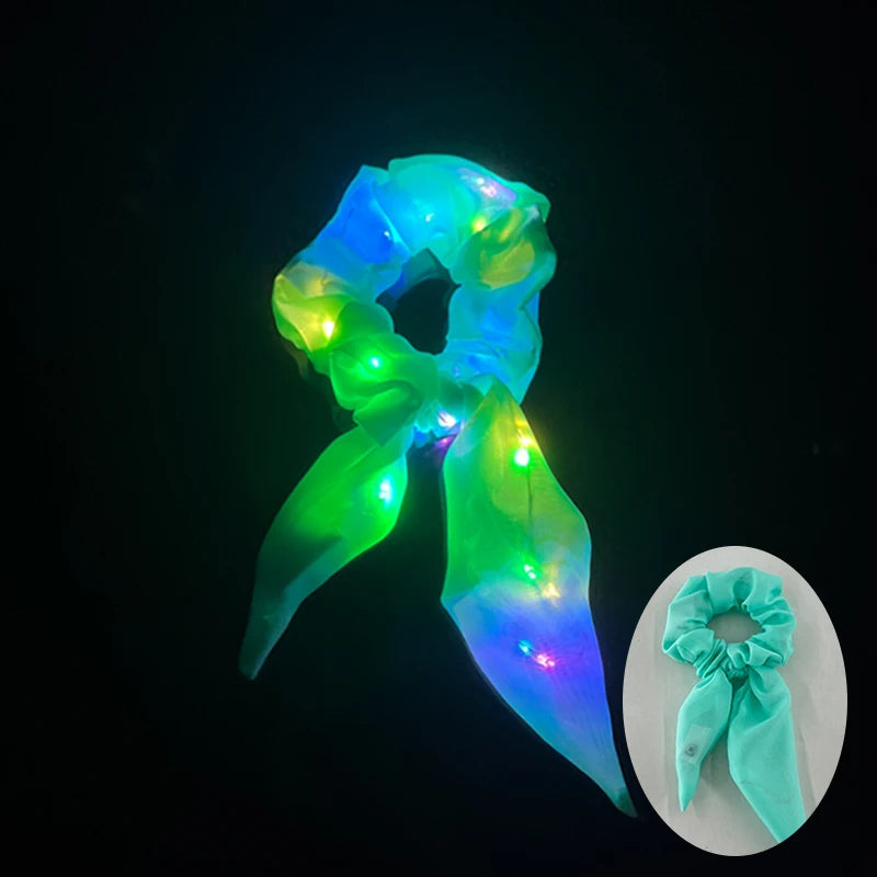 Scrunchie rosett med led som lyser