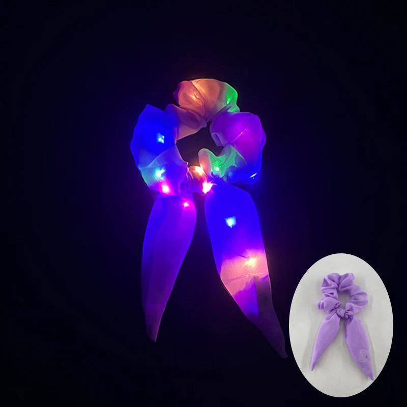 Scrunchie rosett med led som lyser