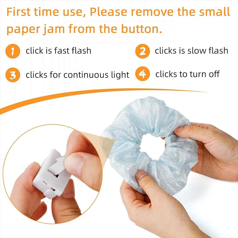 Scrunchie med led som lyser