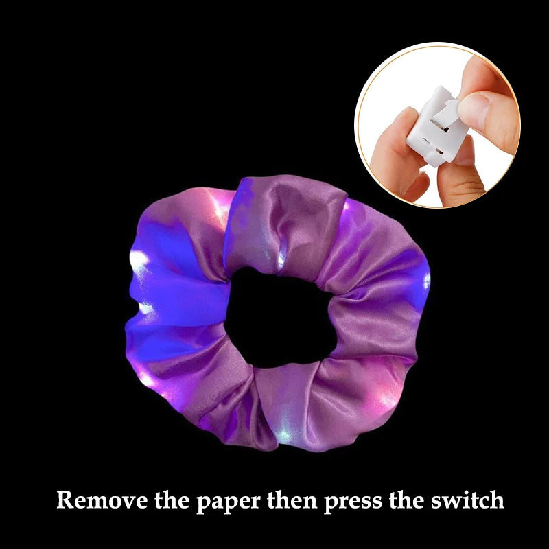 Scrunchie med led som lyser