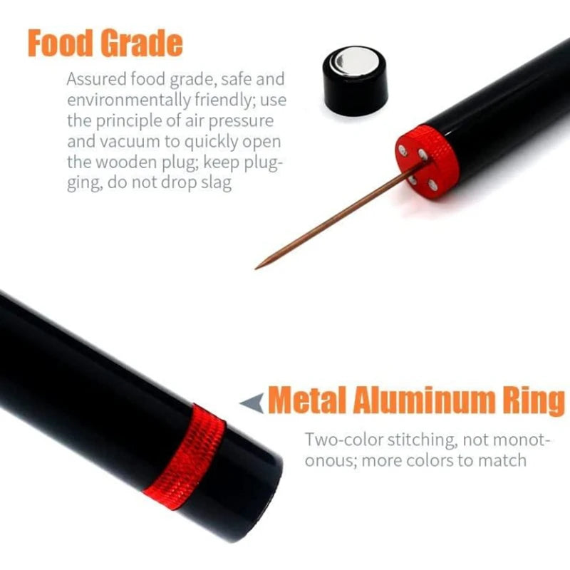 Luftpump Vinöppnare - Elegant Korkskruv i Rostfritt Stål för Enkel Öppning