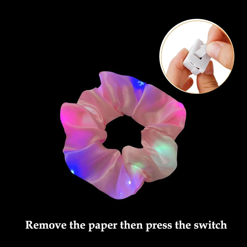 Scrunchie med led som lyser