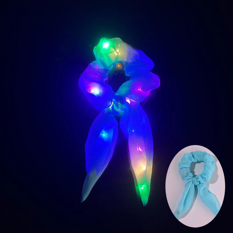 Scrunchie rosett med led som lyser