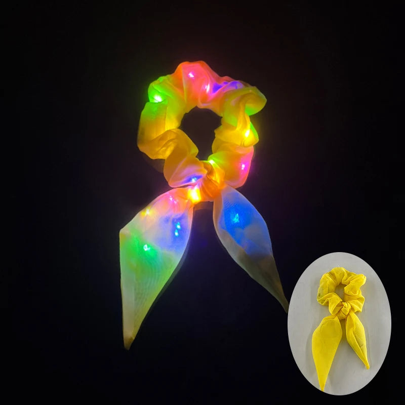 Scrunchie rosett med led som lyser