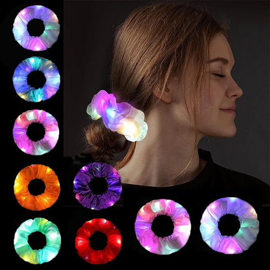 Scrunchie med led som lyser