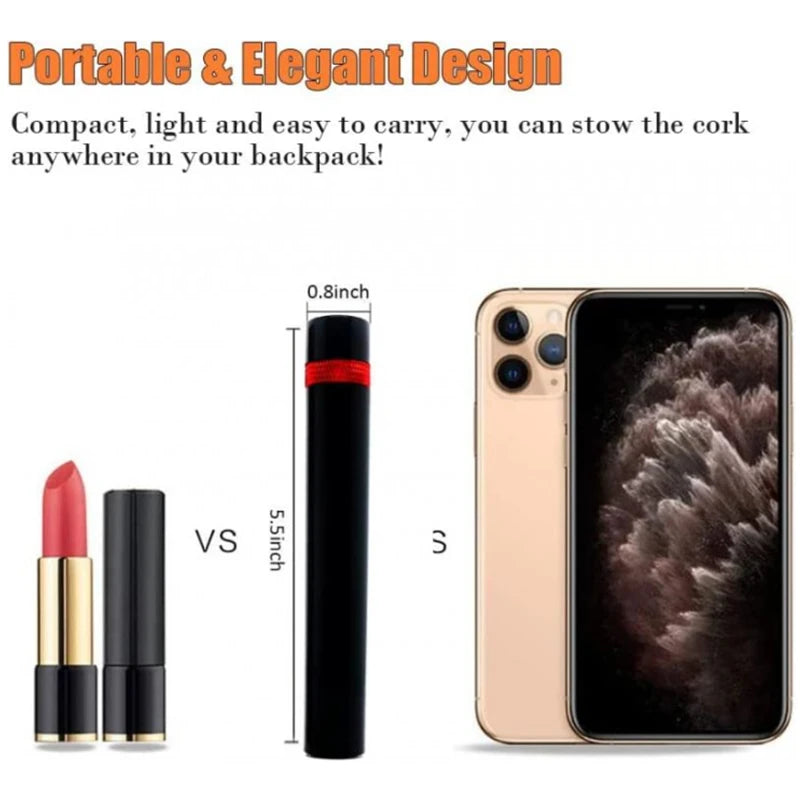 Luftpump Vinöppnare - Elegant Korkskruv i Rostfritt Stål för Enkel Öppning