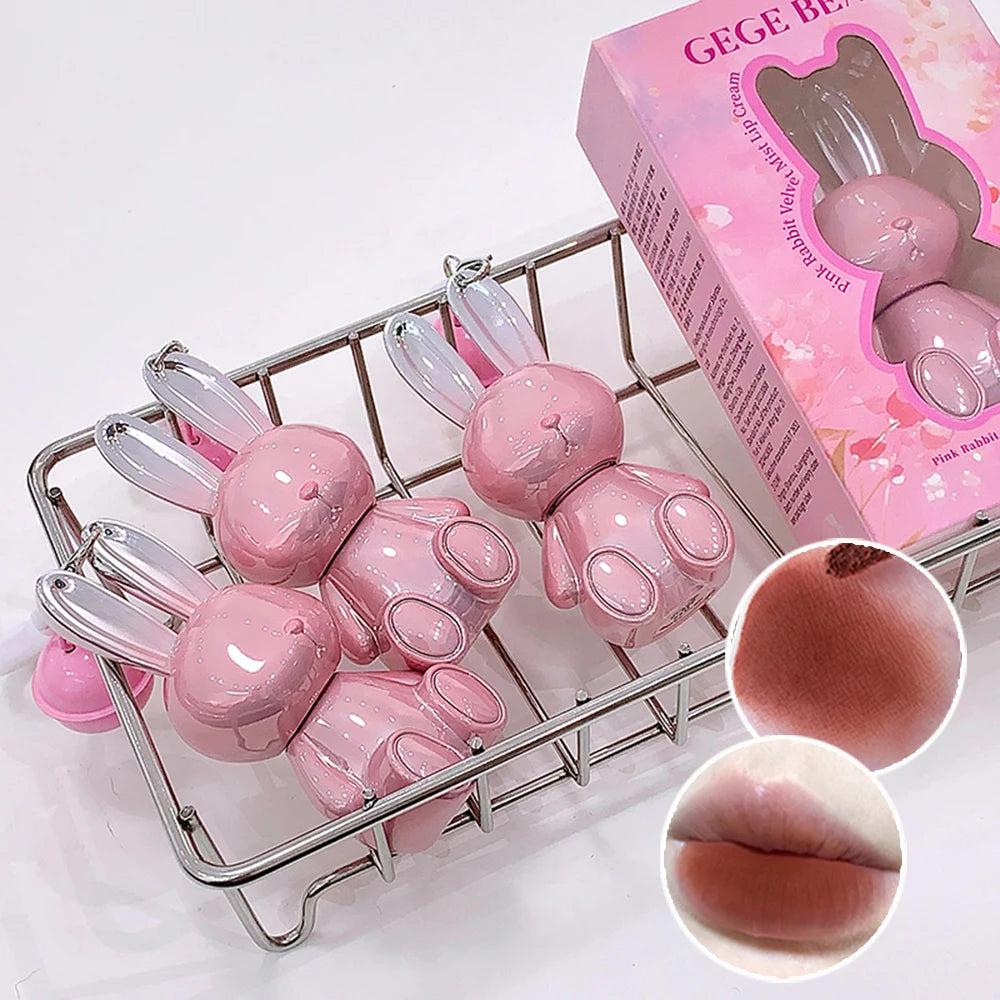 Gege Bear Söt Kanin Läppglans - Velvet Matte & Water Light