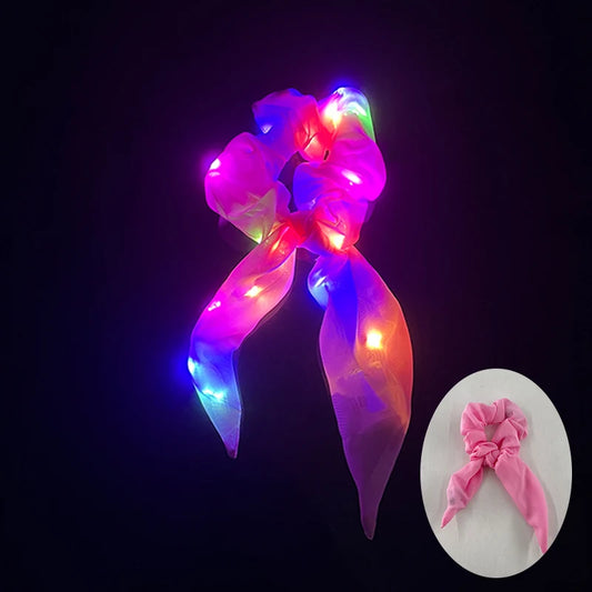 Scrunchie rosett med led som lyser