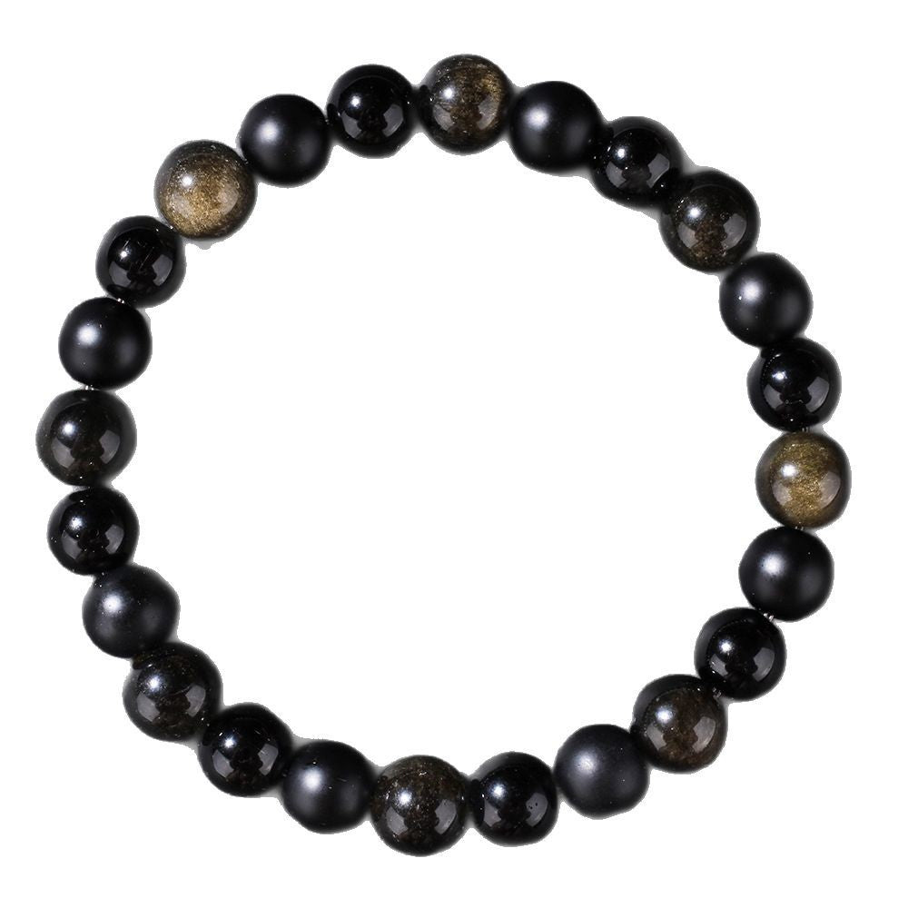 Stärkande armband av naturstenar Svart Agat