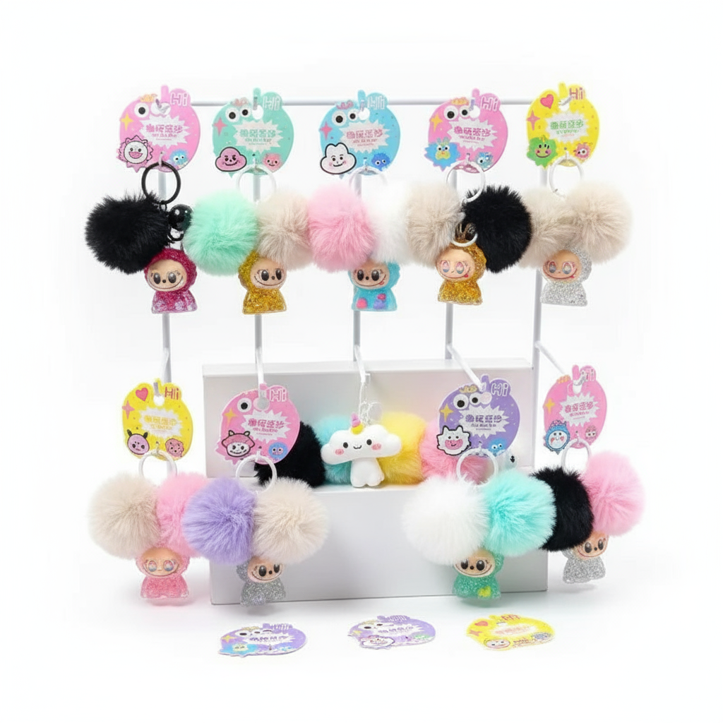 Färgglada nyckelringar