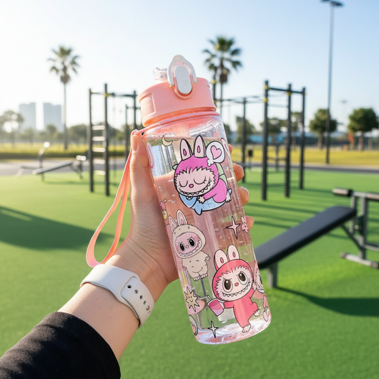 Labubu vattenflaska vid träning