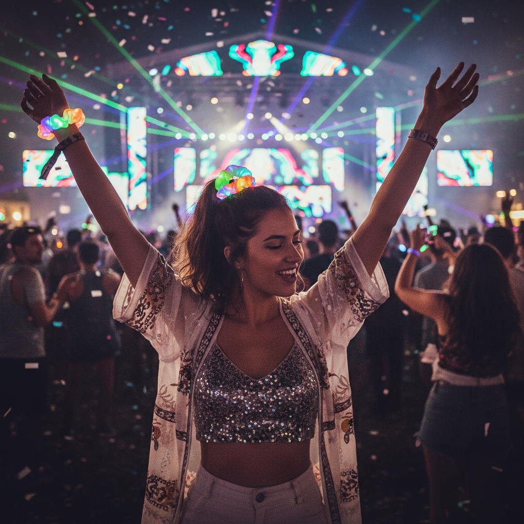 LED scrunchie festival
