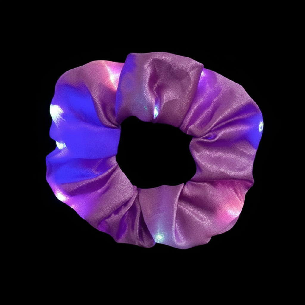 LED scrunchie närbild